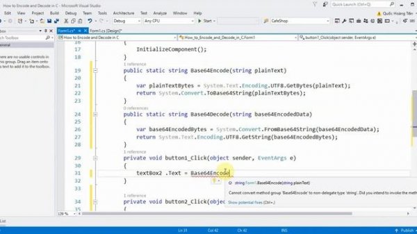 How to Encode and Decode with Base64 and cryptor in C#
