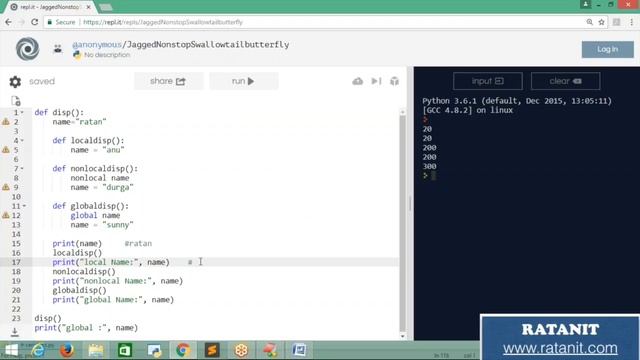 Python tutorial | Variables In Python Part - 4 by ratan смотреть онлайн