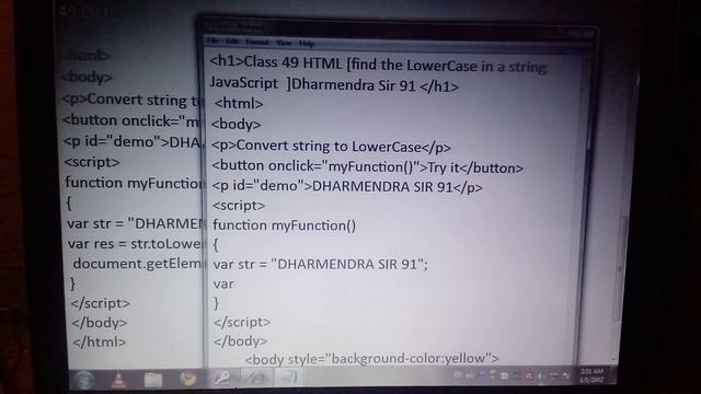 class 49 Html find the LowerCase in a String Java script смотреть онлайн