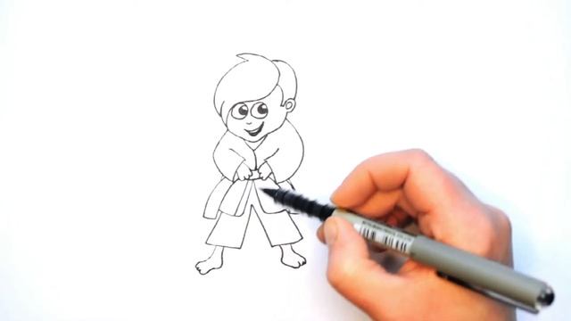 How to Draw A JUDO BOY / Easy step by step tutorial смотреть онлайн