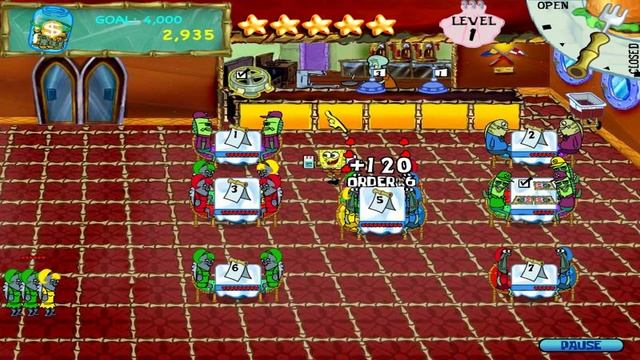 SpongeBob SquarePants Diner Dash - Level #31 - Anchors Away I смотреть онлайн