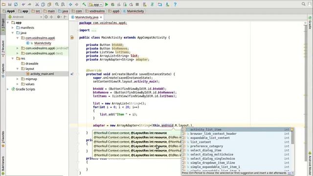 Android 6 - listview and listadapter смотреть онлайн