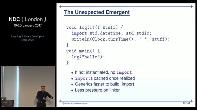 Three Unlikely Successful Features of D - Andrei Alexandrescu смотреть онлайн