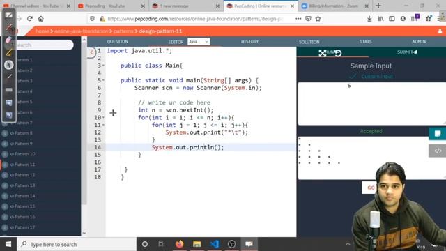 Pattern-11 | Solution | Java Foundation Course смотреть онлайн