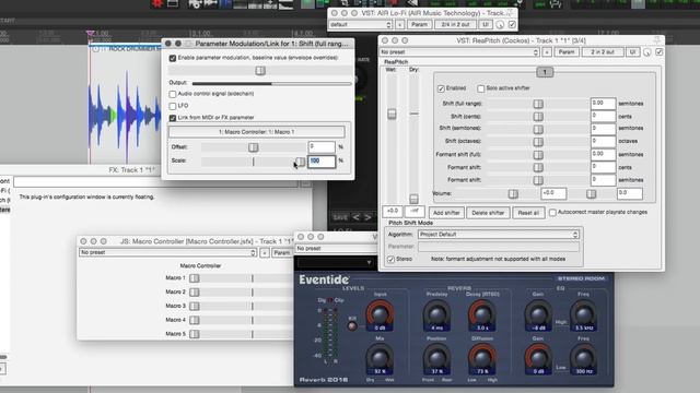 Macro Controls In REAPER - Link one parameter to many FX parameters смотреть онлайн