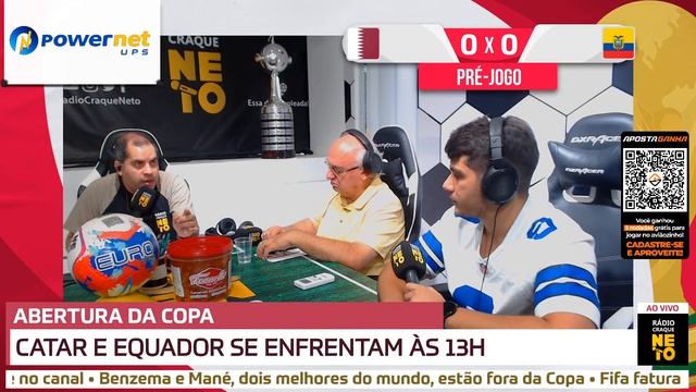 TROPA DA COPA - CATAR x EQUADOR (Pré-Jogo) | AO VIVO | Rádio Craque Neto смотреть онлайн