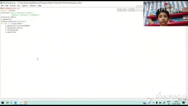 HOW TO DRAW A SPIRAL BY PYTHON IDLE APP / CREATIVITY WITH ARYA_ATHARVA. смотреть онлайн