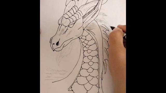 как нарисовать дракона. how to drawing dragon. #dragon #drawing #дракон #рисование смотреть онлайн