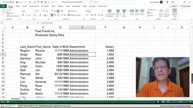 Summarize Data in Excel: 10 Ways To Analyze With Pivot Tables, Subtotal, Functions & DA Toolpak смотреть онлайн