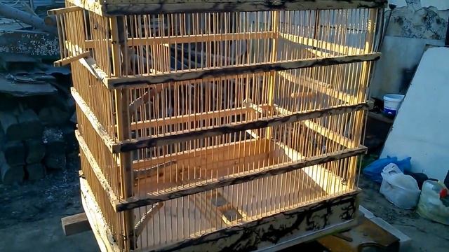 Птичья Клетка, для волнистых попугаев. Своими руками/ из шашлычных шпажек! смотреть онлайн