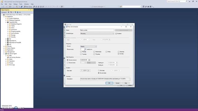How to schedule a job (Backing up database) смотреть онлайн