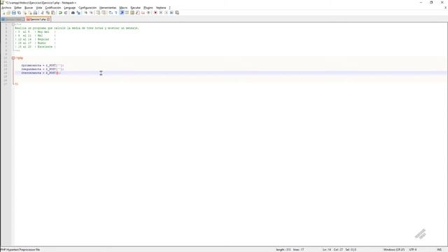 CALCULAR LA MEDIA (PROMEDIO) DE TRES NOTAS - HTML Y PHP смотреть онлайн