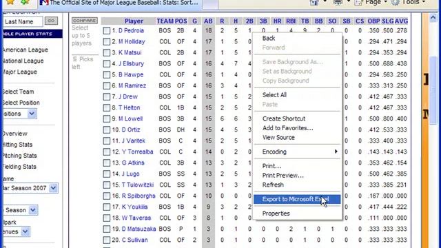 Export data directly into Excel from a web page in IE7 смотреть онлайн