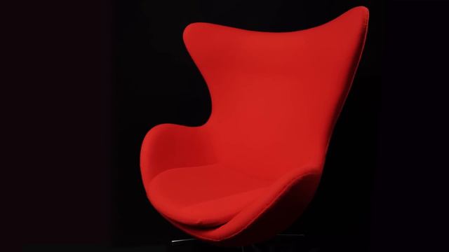 Arne Jacobsen Style Egg Chair Red Wool - SOHO DESIGN смотреть онлайн