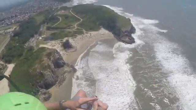 Paragliding in Torres, RS, Brazil смотреть онлайн