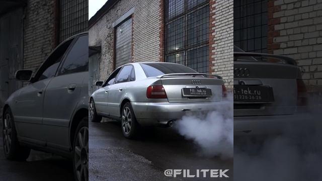 Спортивный выхлоп на Audi A4 1.8t 2001 года смотреть онлайн