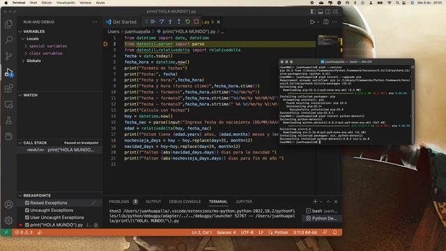 PYTHON - IMPORTAR LIBRERIA DATEUTIL смотреть онлайн