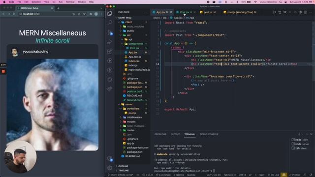 ∞ INFINITE SCROLL ? : MERN Misc. | ReactJS, TailwindCSS v3, DaisyUI | NodeJs, Express, MongoDB смотреть онлайн