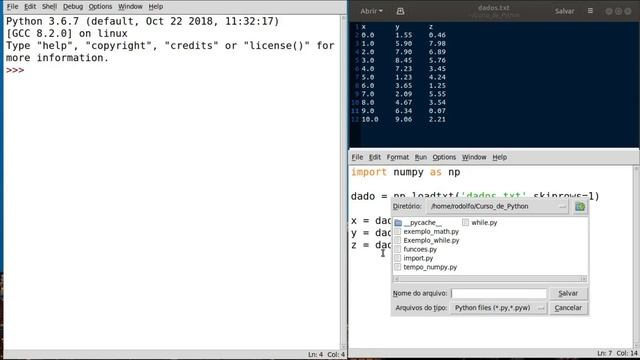 Python: Importar dados com loadtxt смотреть онлайн