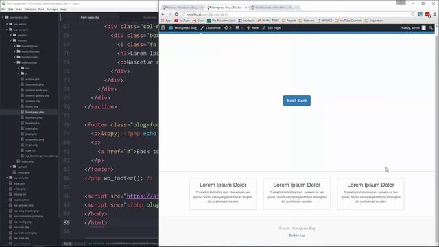 Wordpress Theme With Bootstrap [8] - Custom Front Page смотреть онлайн