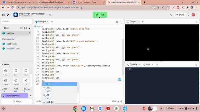 Python анкета смотреть онлайн