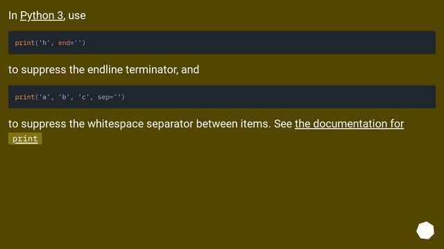 How do I keep Python print from adding newlines or spaces? смотреть онлайн