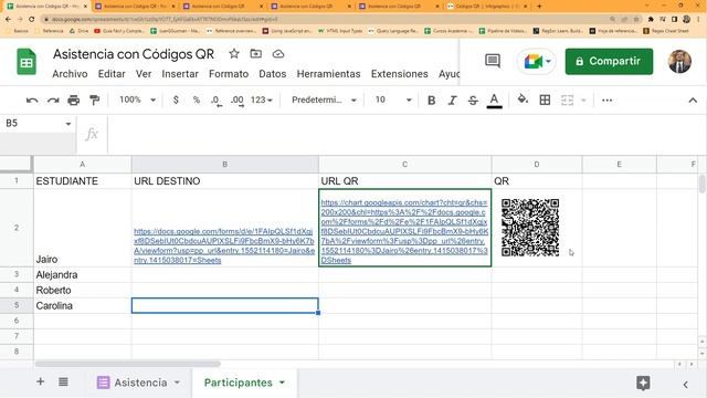 Monitorear asistencia a clase con códigos QR en Google Sheets y Google Forms смотреть онлайн