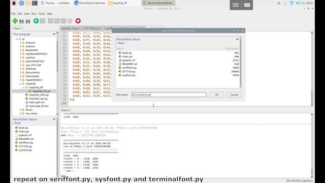 MicroPython/PyBoard exercise: + 1.8" 128x160 TFT ST7735 SPI смотреть онлайн