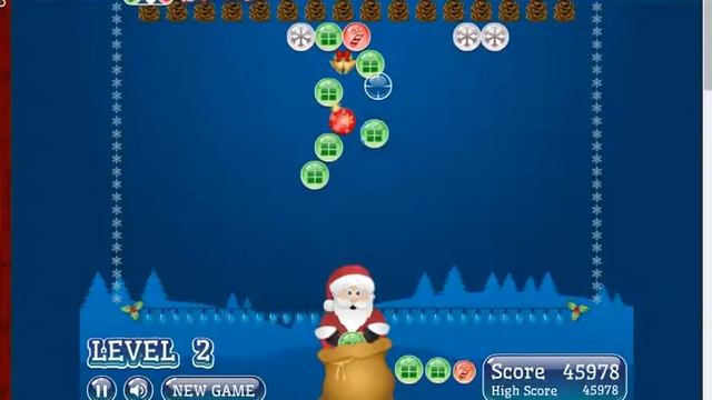 Обзор игры Bubble Santa смотреть онлайн