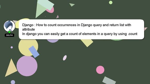 Django : How to count occurrences in Django query and return list with attribute смотреть онлайн