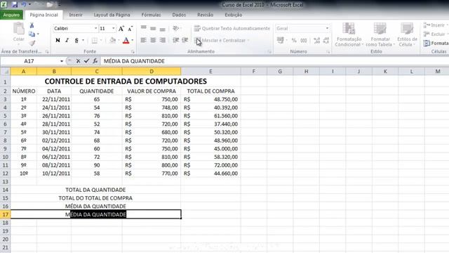 Curso Excel 2010 / Aula 04 - SOMA, MÉDIA, MÁXIMO E MÍNIMO смотреть онлайн
