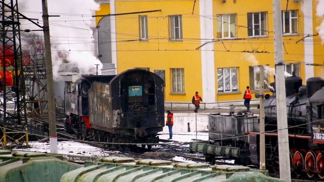 9П маневровый танк-паровоз в работе в депо Санкт-Петербург Сортировочный Московский смотреть онлайн