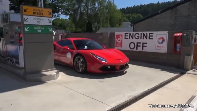 Спорткар ( Феррари ) Ferrari 488 GTE / звук двигателя феррари и звук выхлопа / двигатель феррари