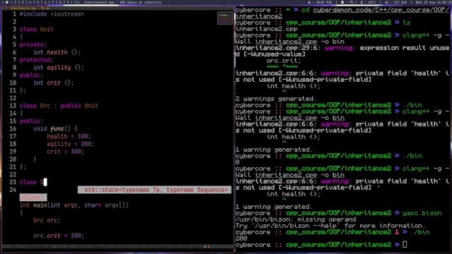 C++ понятный курс для начинающих. #35 ООП #6. Типы наследования через спецификаторы уровня доступа. смотреть онлайн