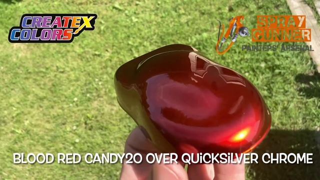 Createx Colors- Blood Red Candy2o over Quicksilver Chrome смотреть онлайн