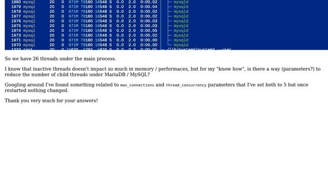 Databases: MariaDB - So many threads? (2 Solutions!!) смотреть онлайн