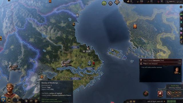 CRUSADER KINGS 3 UPPLAND Let's Play, Roleplay, 4K #1 Background and First Steps смотреть онлайн