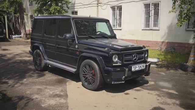 Mercedes Benz G Class Brabus - передняя юбка с ДХО смотреть онлайн