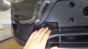Установка антимоскитной и антигравийной сетки в бампер ЛАДА Гранта