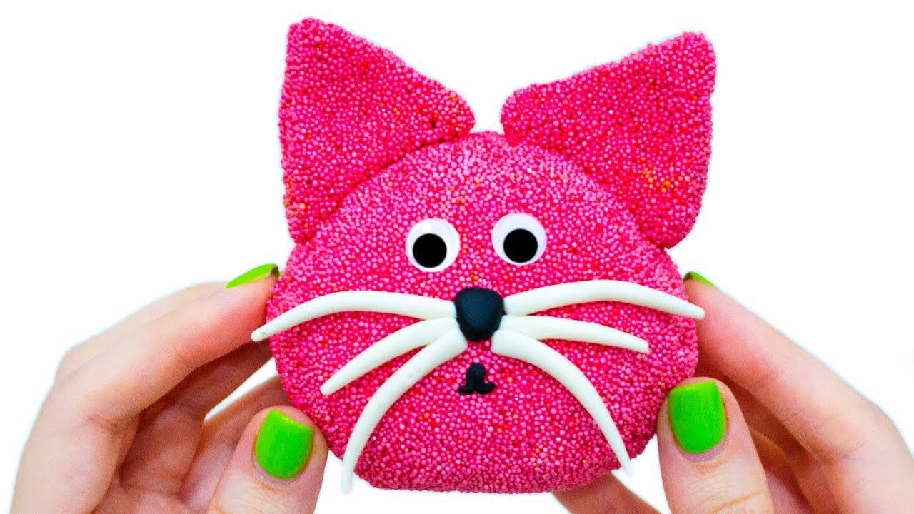 Учим Цвета с разноцветными Котиками из Шарикового Пластилина с игрушками из мультиков смотреть онлайн