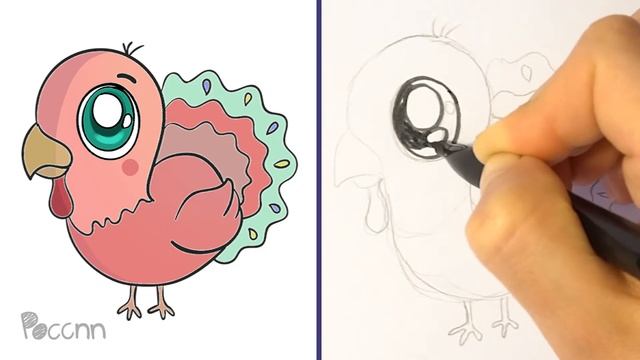 Cómo dibujar un Pavo Real Small смотреть онлайн