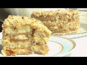 Торт Наполеон  из печенья УШКИ!!! Торт без выпечки!!!