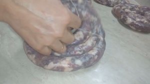 Украинская жареная колбаса из свинины. Домашняя колбаса из свинины.