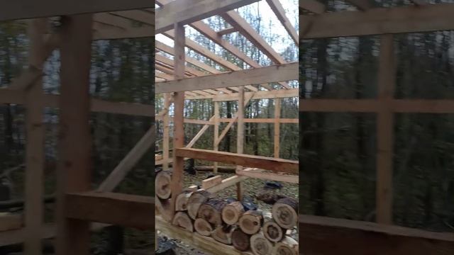 Дом на берегу день 12 . Cordwood. Глиночурка на пену без глины
