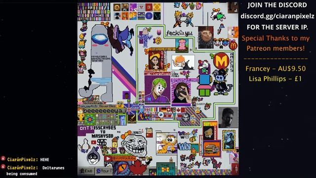 VIEWERS CAN PLACE ON THE CANVAS! | CiaránPixelz Place Day 6 (r/place in Minecraft) смотреть онлайн