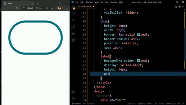 Switch Button with Text || HTML + CSS || Web Designing смотреть онлайн