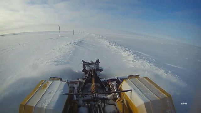 К-700. Чистка дороги по гредеру. смотреть онлайн