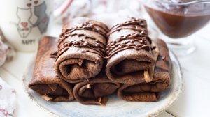 🥞 Шоколадные блины с творогом - рецепт вкусного завтрака на Масленицу