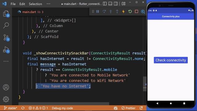 Flutter Connectivity Plus | Check Network Connection смотреть онлайн