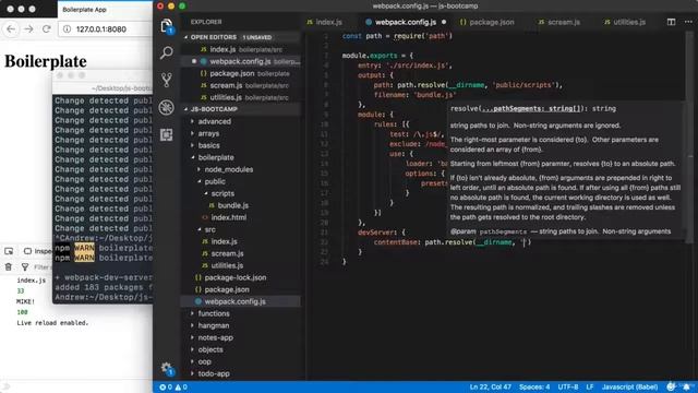 138 Webpack Dev Server смотреть онлайн